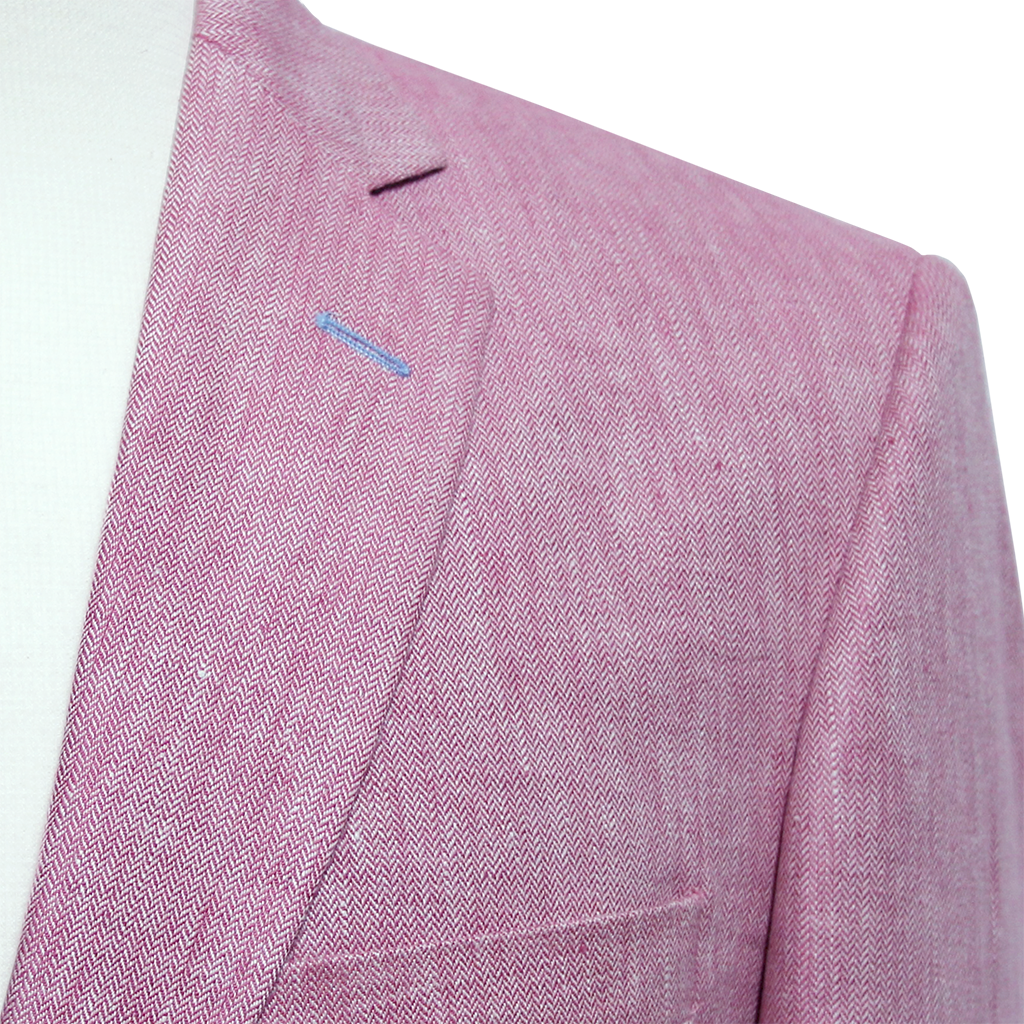 Mazzelli Pink Linen Jacket Regular Length