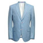 Load image into Gallery viewer, Mazzelli Sky Linen Jacket Regular Length
