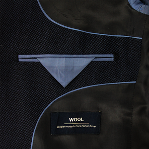 Navy Textured Suit Jacket