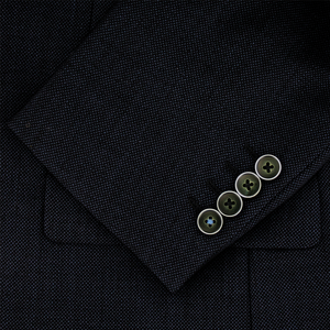 Navy Textured Suit Jacket