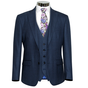 Blue Textured Suit Jacket
