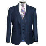 Load image into Gallery viewer, Blue Textured Suit Jacket
