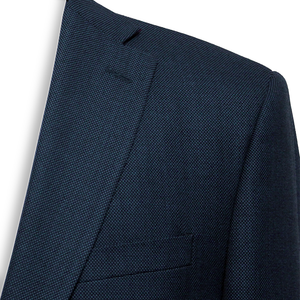 Blue Textured Suit Jacket