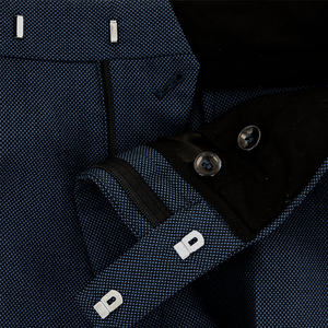 Blue Textured Suit Trousers