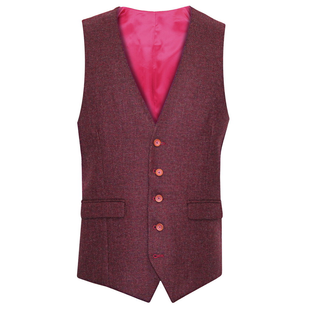 Berry Wool Waistcoat