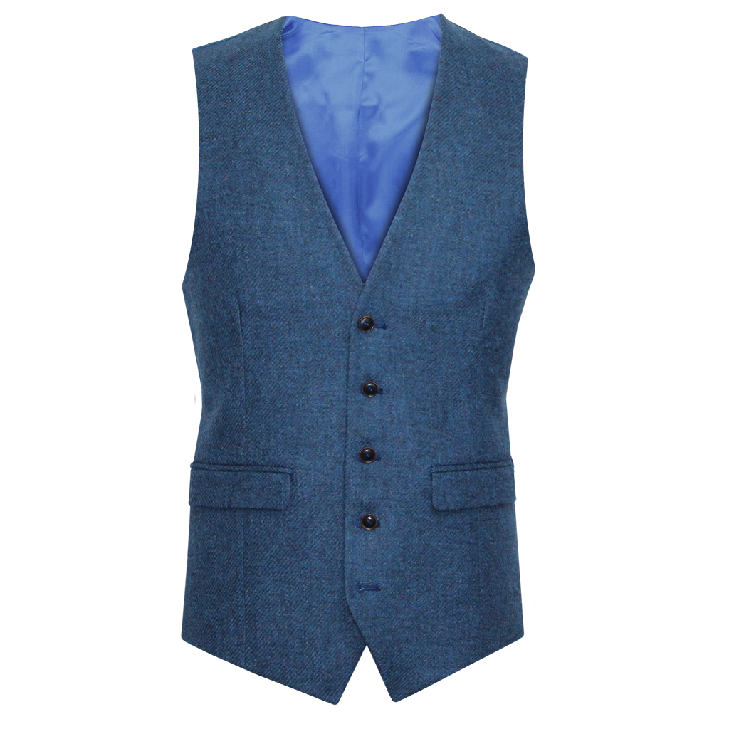 Blue Wool Waistcoat