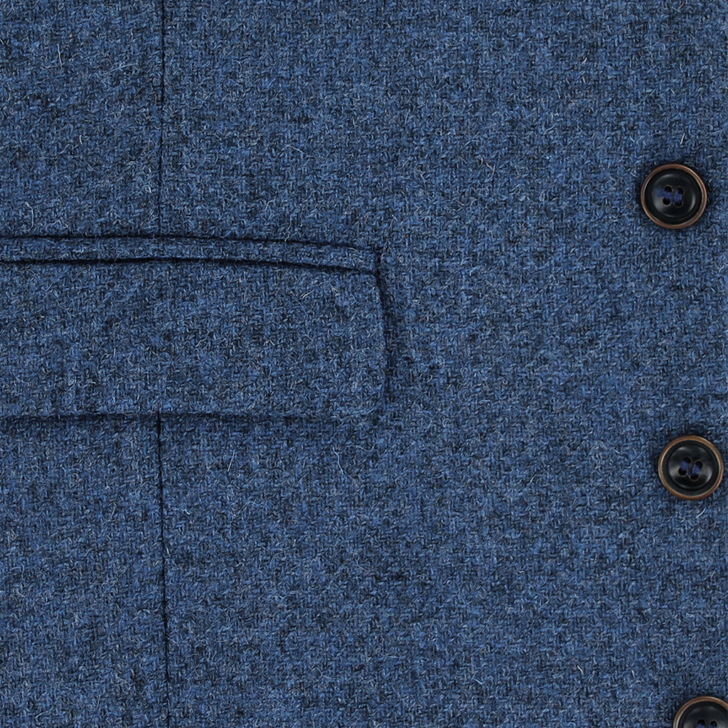 Blue Wool Waistcoat