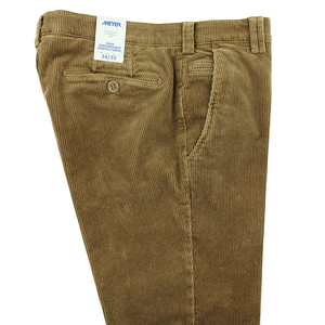 Meyer Active Bonn Corduroy Camel Trousers Regular Leg