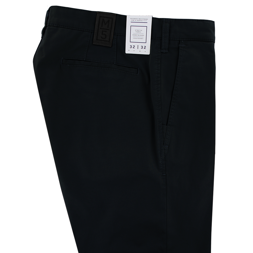 Meyer M5 Navy Pleated Trousers Short Length