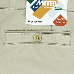 Meyer Contrast Trim New York Trouser Stone Long Leg