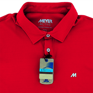 Meyer High Performance Pique Polo Shirt Red