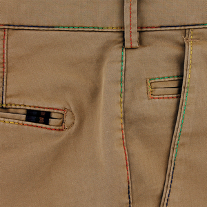 Tan Multi Stitch Shorts