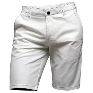 White Multi Stitch Shorts