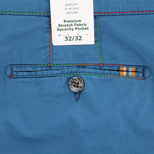 Blue Rainbow Stitch Shorts