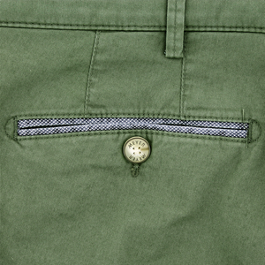 Green Pocket Trim Shorts