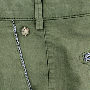 Green Pocket Trim Shorts