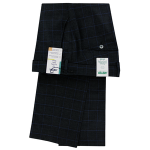 Grey Check Trousers Short Leg