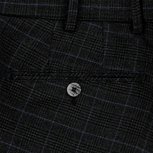 Grey Check Trousers Regular Leg