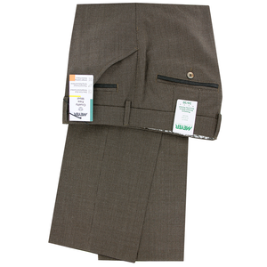 Mocha Textured Dress Trousers Short Leg