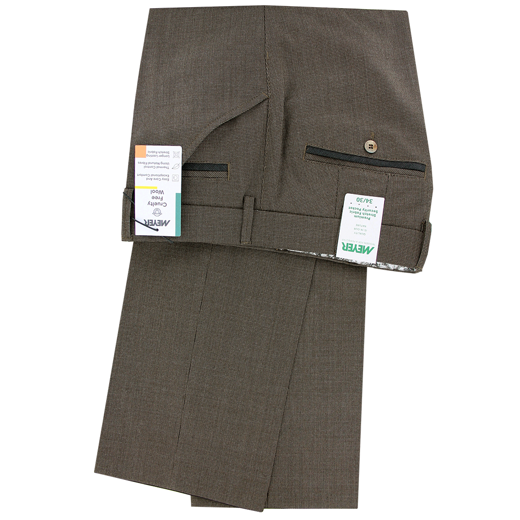 Mocha Textured Dress Trousers Regular Leg