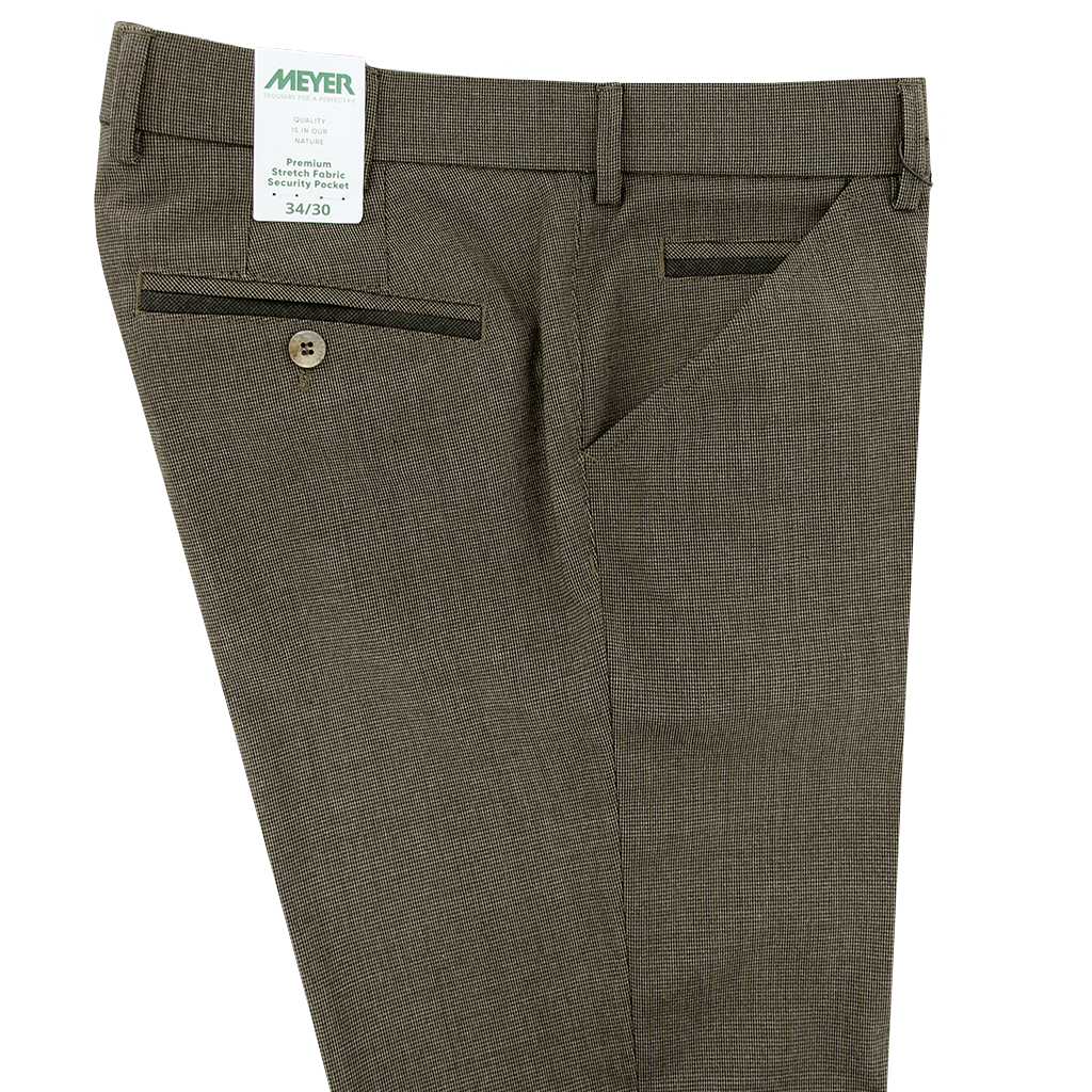 Mocha Textured Dress Trousers Short Leg