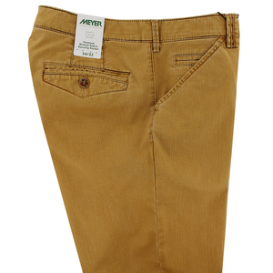 Tan Multi Stitching Trousers Regular Leg