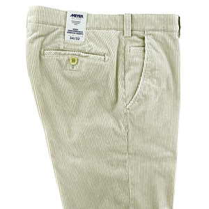 Beige Corduroy Trousers Regular Leg