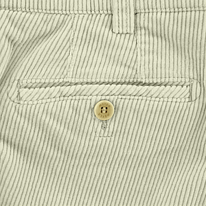 Beige Corduroy Trousers Regular Leg