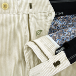 Load image into Gallery viewer, Beige Corduroy Trousers Regular Leg

