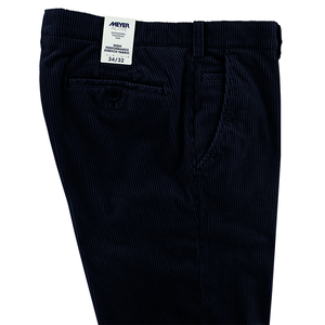 Navy Corduroy Trousers Short Leg