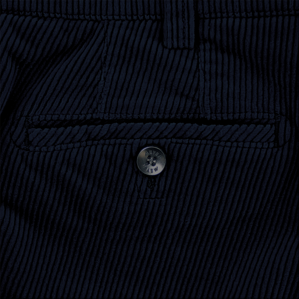 Navy Corduroy Trousers Short Leg
