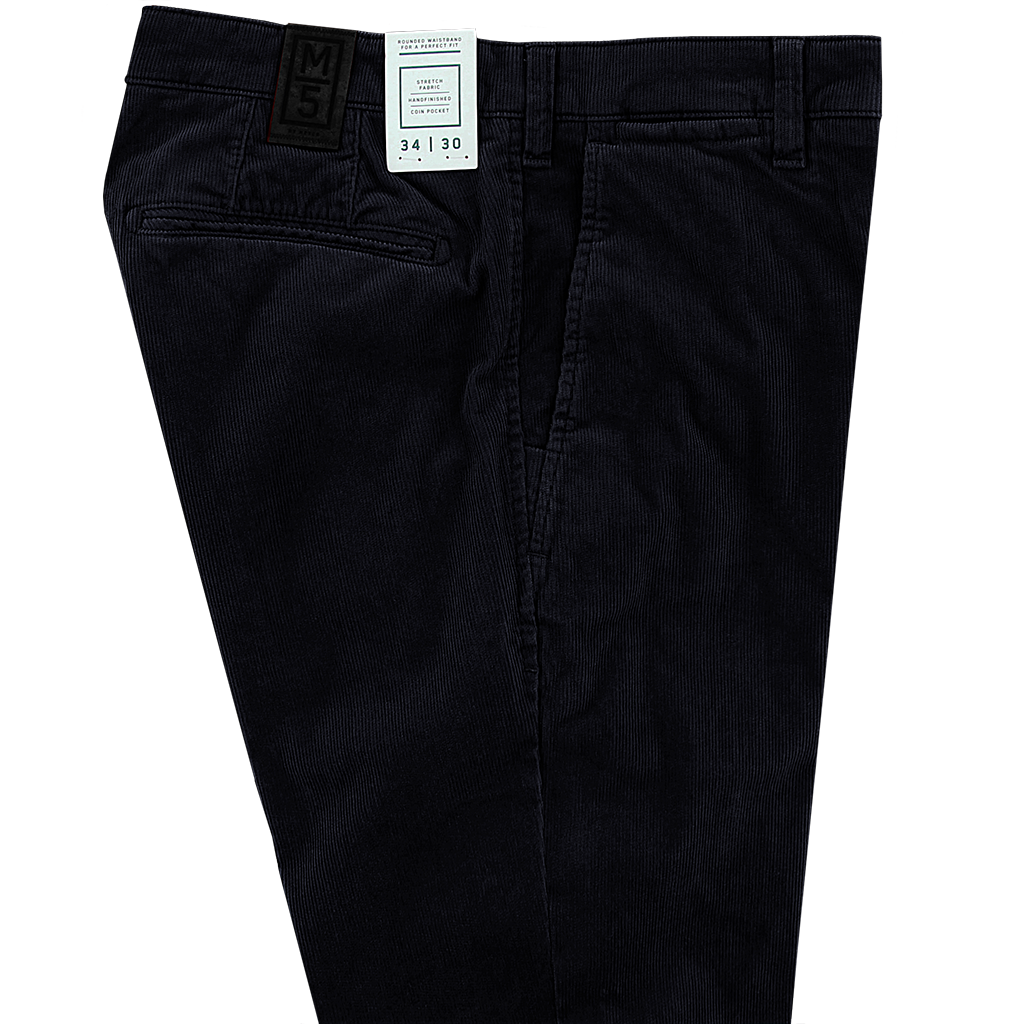 Meyer M5 Needle Corduroy Chino Navy Short Leg