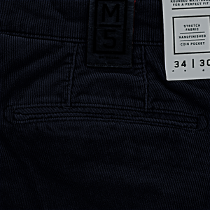 Meyer M5 Needle Corduroy Chino Navy Short Leg