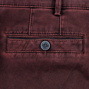 Wine Trim Pocket Trouser Short Leg