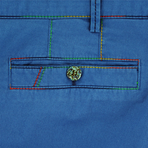 Blue Rainbow Stitch  Trousers