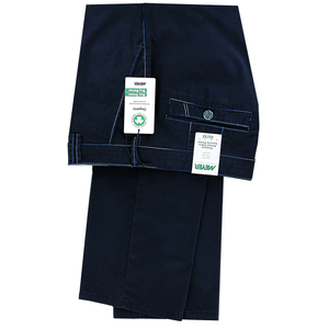 Navy Rainbow Stitch Trousers