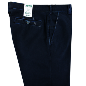 Navy Rainbow Stitch Trousers