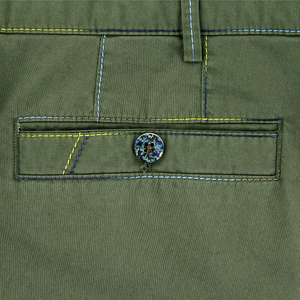 Olive Rainbow Stitch Trousers