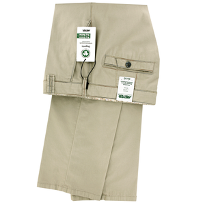 Beige Rainbow Stitch Trousers