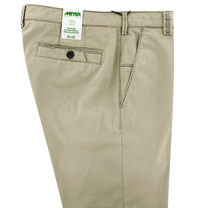 Beige Rainbow Stitch Trousers