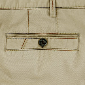 Beige Rainbow Stitch Trousers