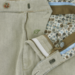 Load image into Gallery viewer, Beige Winter Twill Rainbow Stitch Trousers
