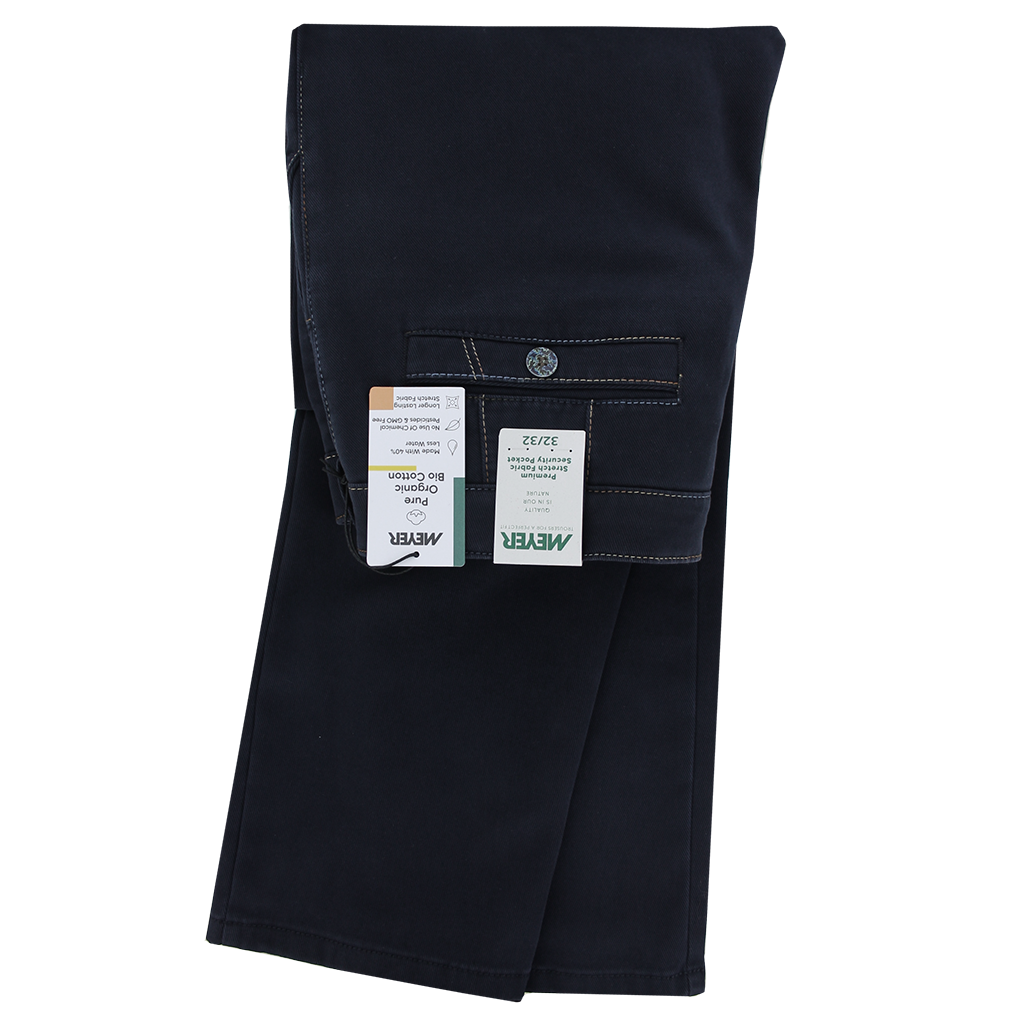 Navy Multi Stitch Trouser Short Leg