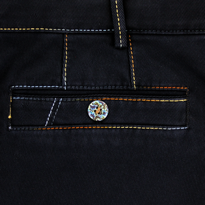 Navy Multi Stich Trouser Regular Leg