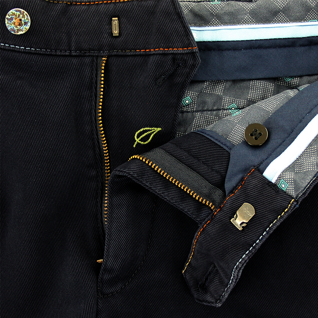 Navy Multi Stich Trouser Regular Leg
