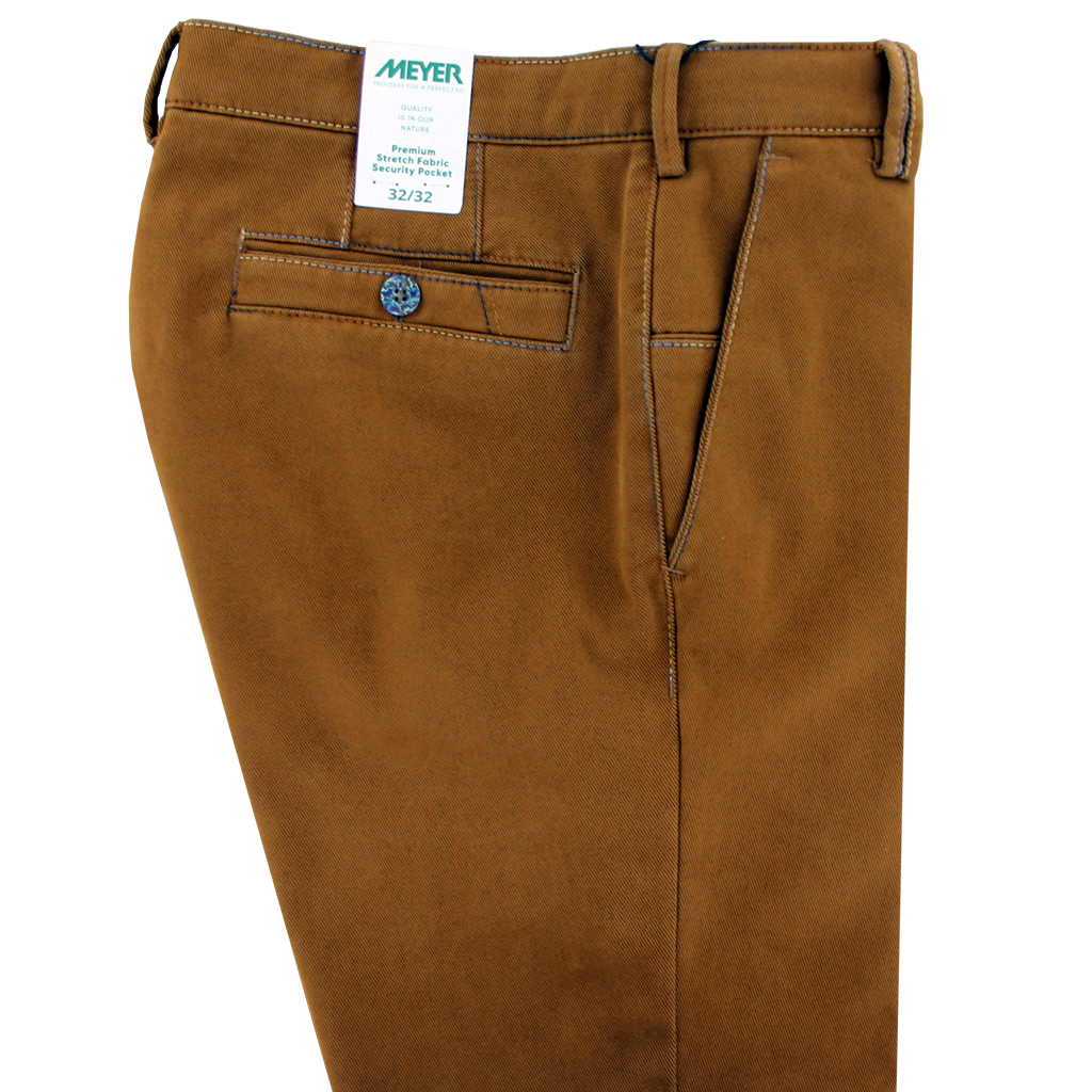 Tan Multi Stitch Trouser Regular Leg