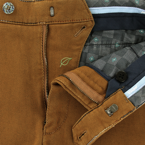 Tan Multi Stitch Trouser Regular Leg