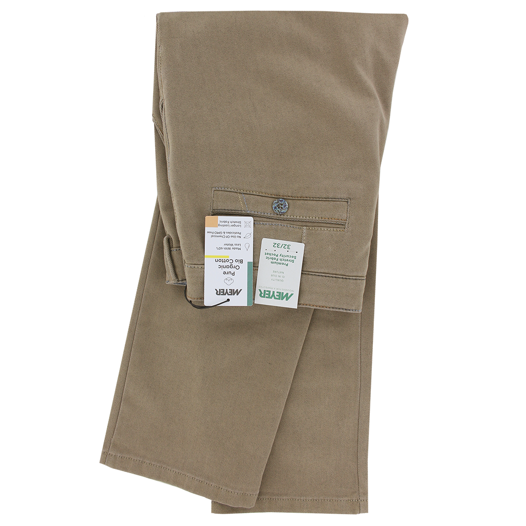 Taupe Multi Stitch Trouser Regular Leg