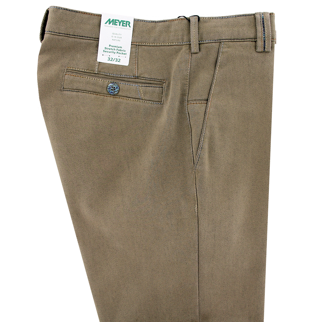 Taupe Multi Stitch Trouser Regular Leg
