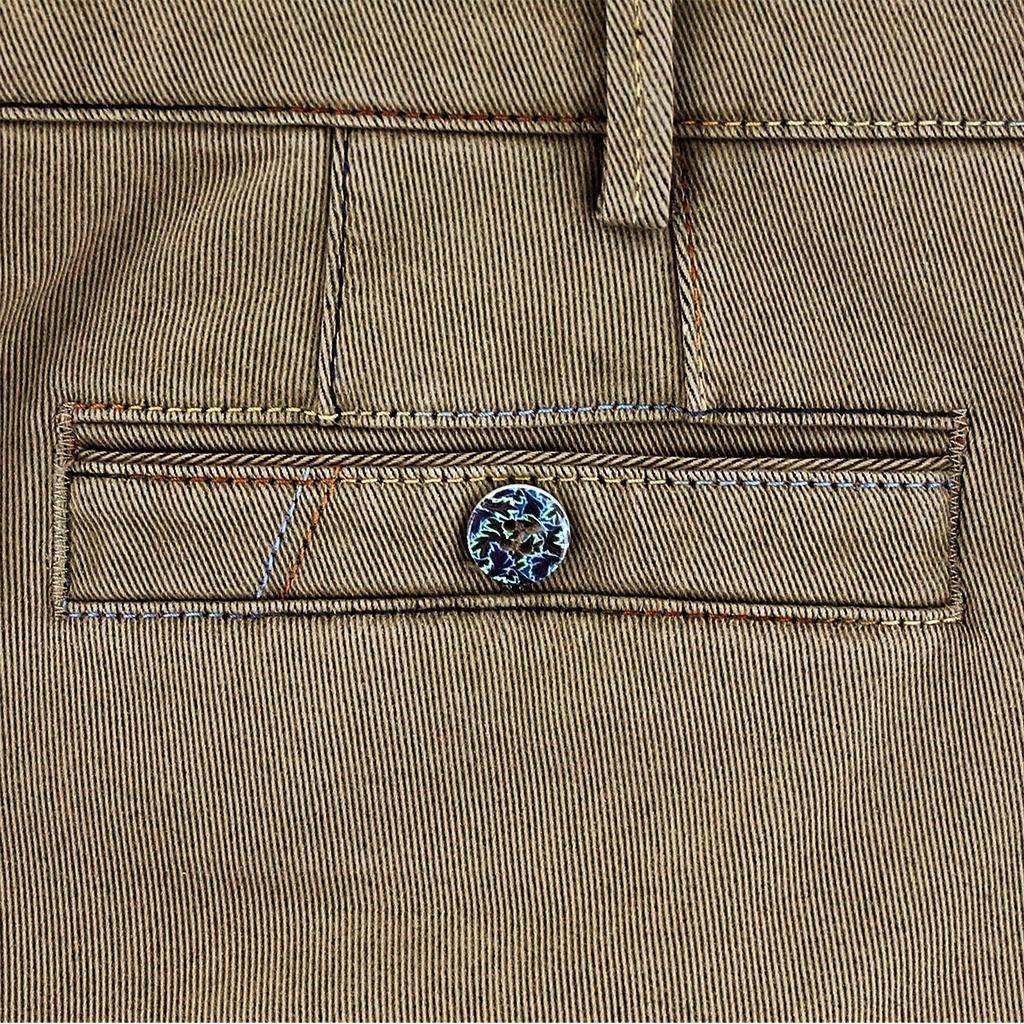 Taupe Multi Stitch Trouser Regular Leg
